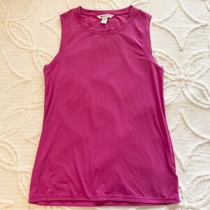 Athleta Muscle Tank Small Hot Pink Sleeveless Crew Neck Athleisure